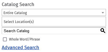 Image of advanced search menu.